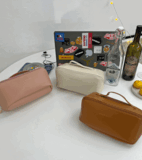 [3컬러]여행필수품 핸들 파우치백/화장품가방